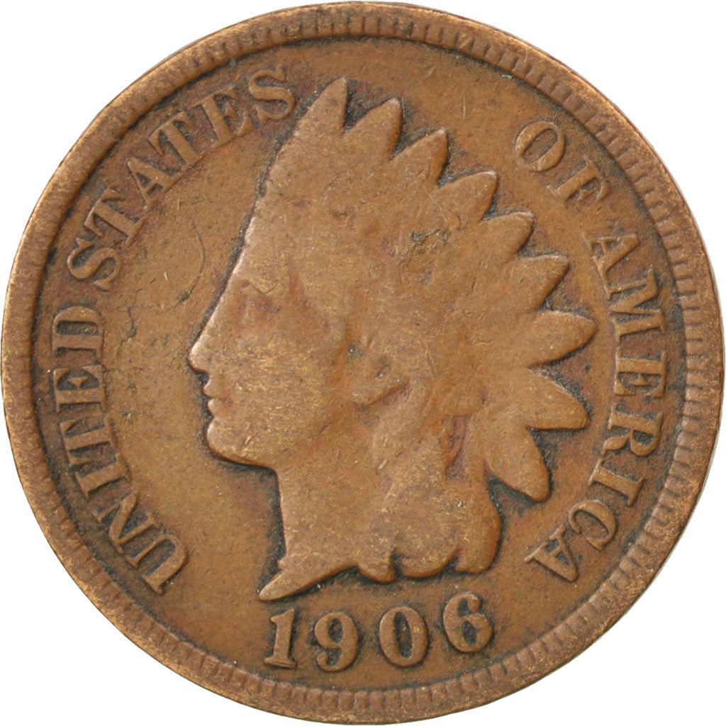 UNITED STATES, Indian Head Cent, Cent, 1906, U.S. Mint, KM #90a, VF(20-25),...