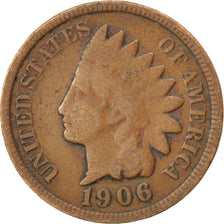 UNITED STATES, Indian Head Cent, Cent, 1906, U.S. Mint, KM #90a, VF(20-25),...