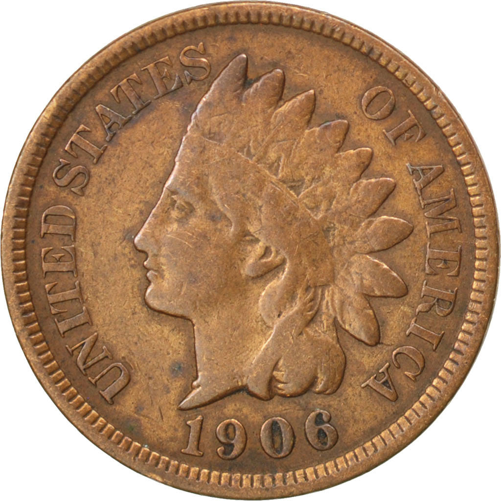 Coin, United States, Indian Head Cent, Cent, 1906, U.S. Mint, Philadelphia
