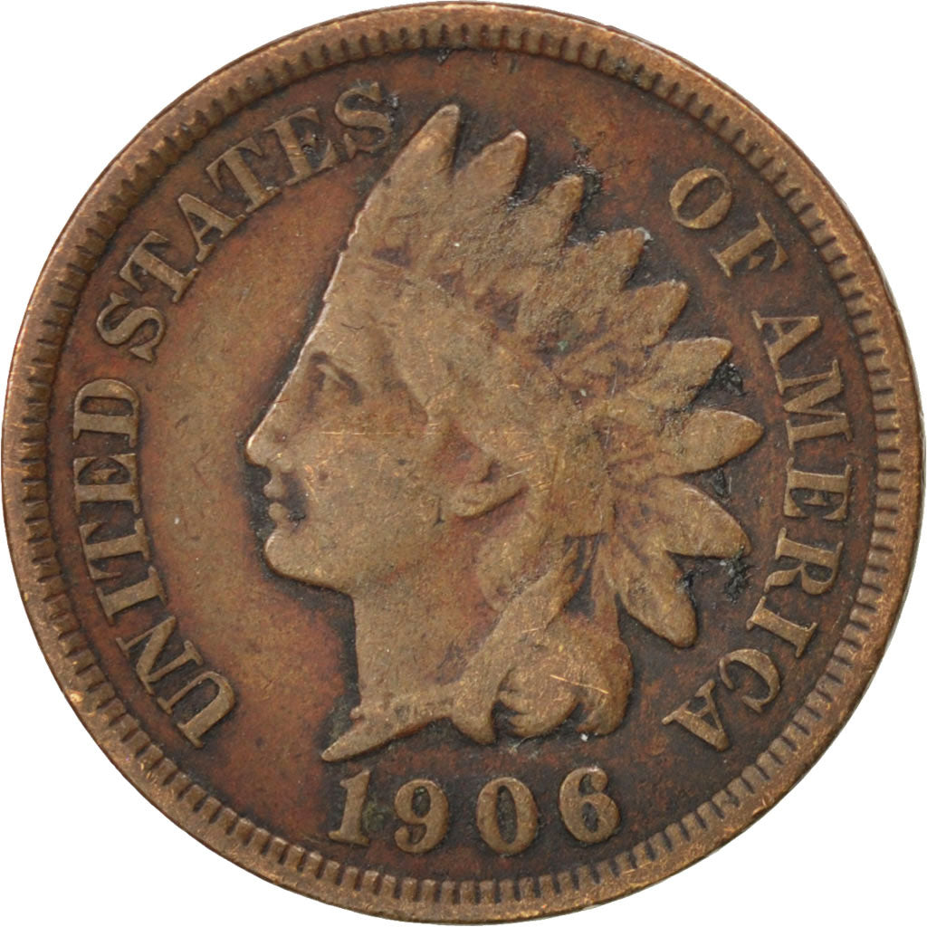 UNITED STATES, Indian Head Cent, Cent, 1906, U.S. Mint, KM #90a, EF(40-45),...