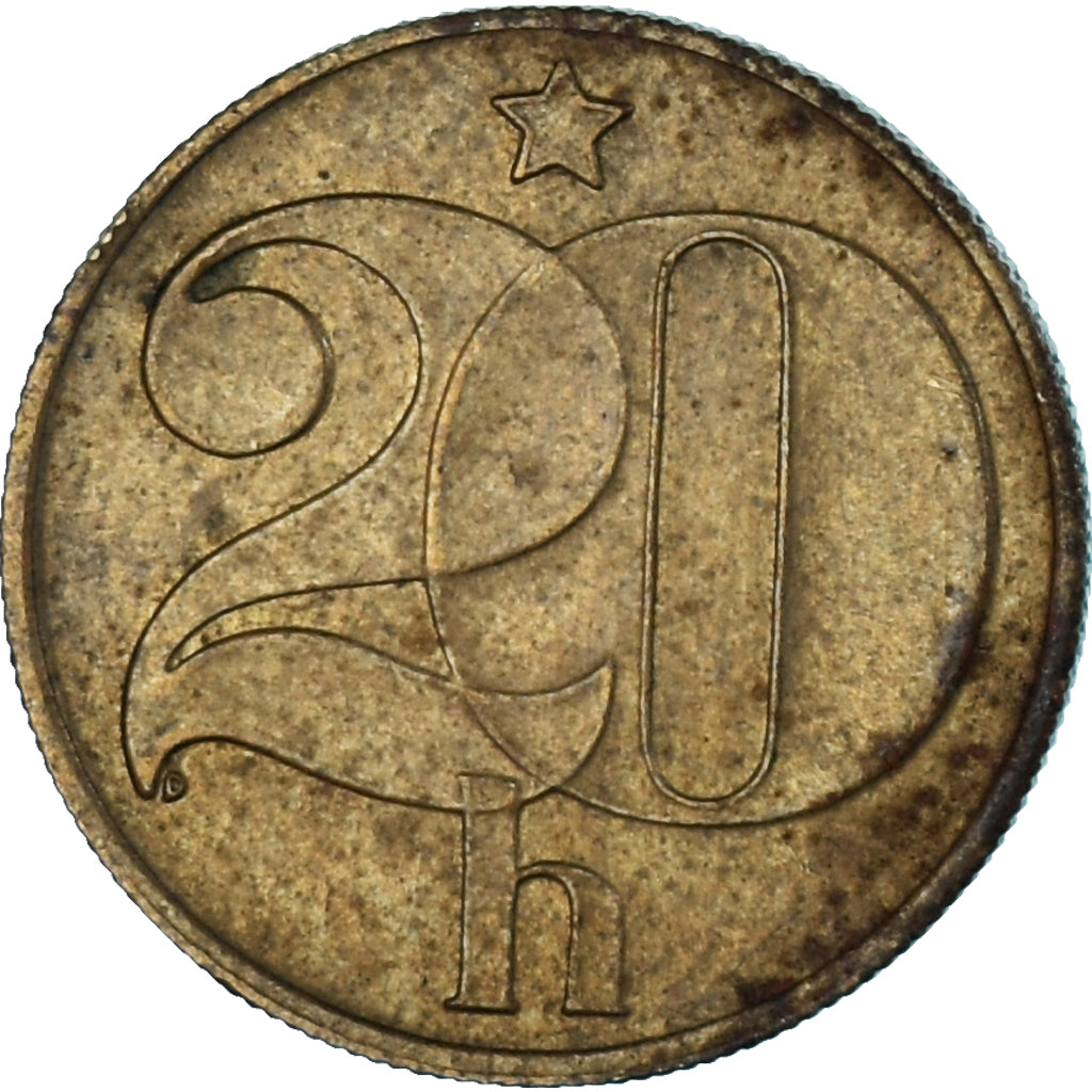 Coin, Czechoslovakia, 20 Haleru, 1985