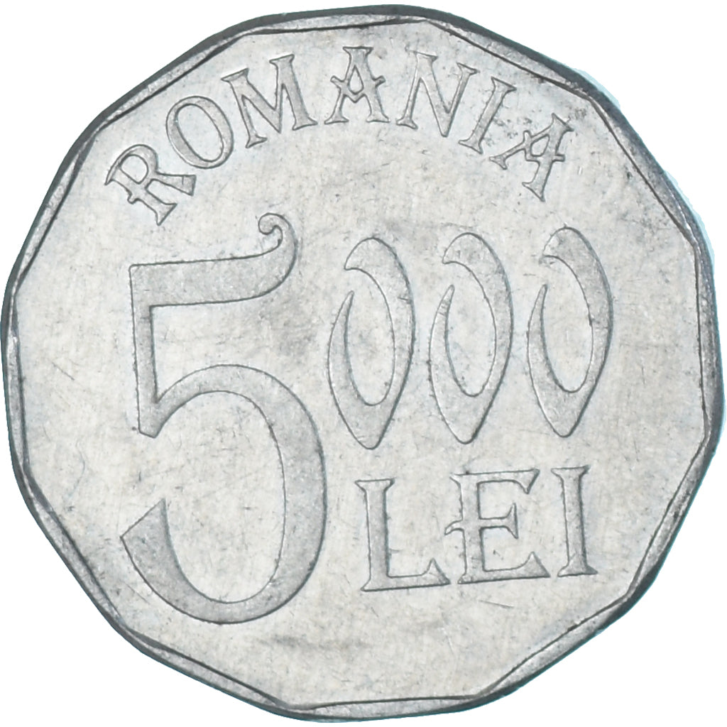Monnaie, Roumanie, 5000 Lei, 2002