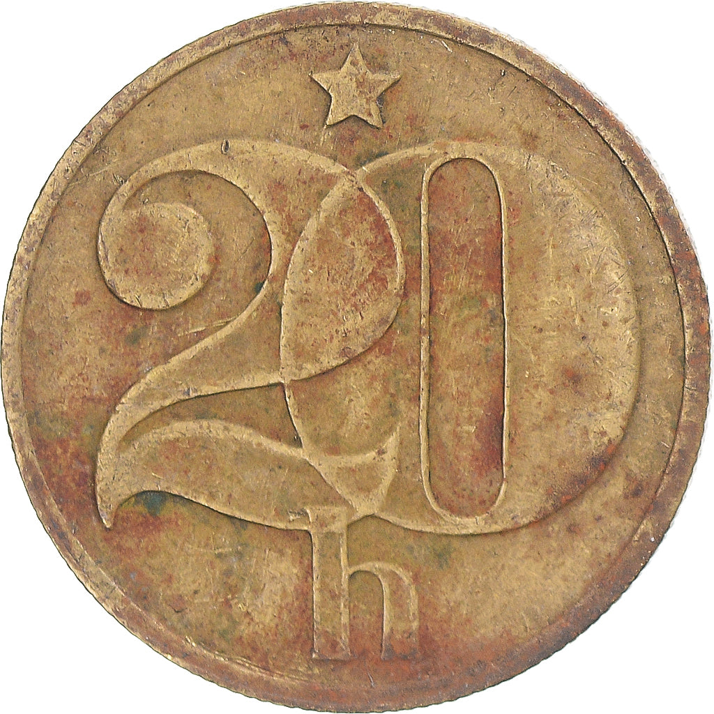 Moeda, Checoslováquia, 20 Haleru, 1975
