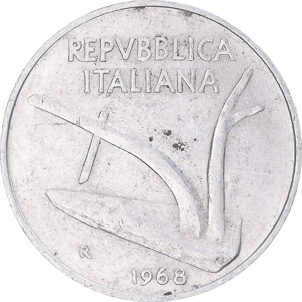 Munten, Italië, 10 Lire, 1968