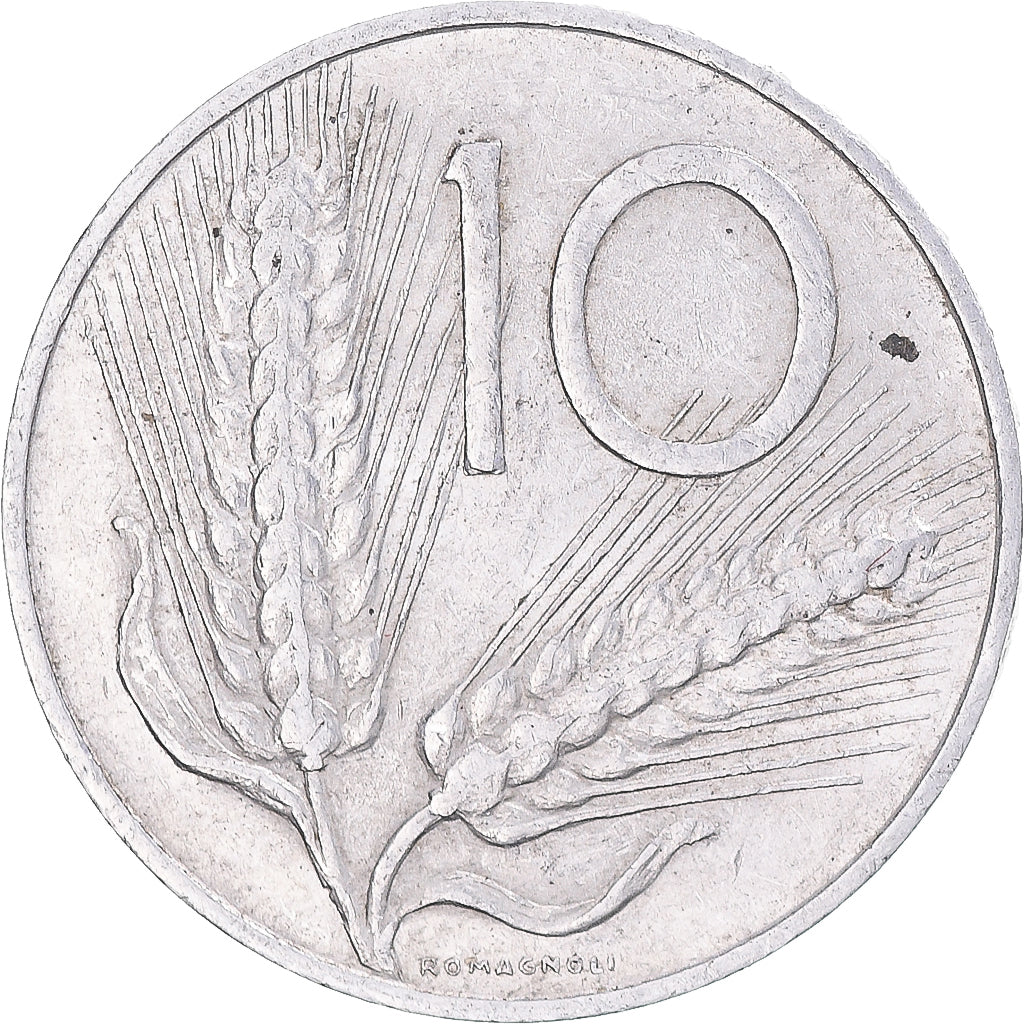 Munten, Italië, 10 Lire, 1968