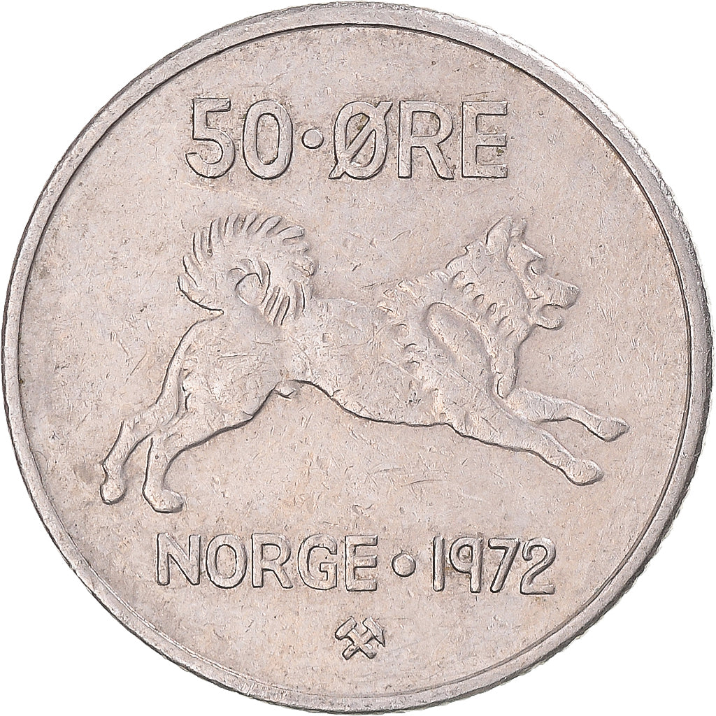 Moneda, Noruega, 50 Öre, 1972