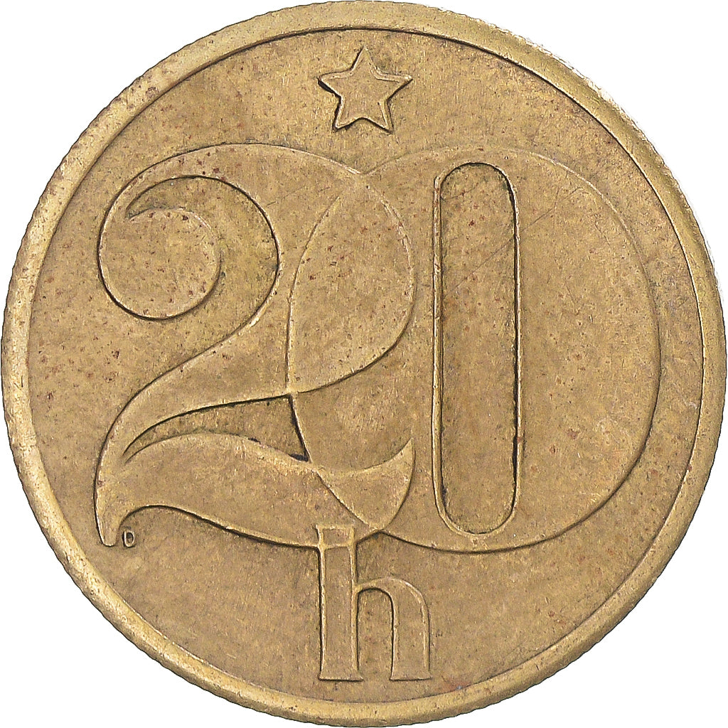 Moeda, Checoslováquia, 20 Haleru, 1980
