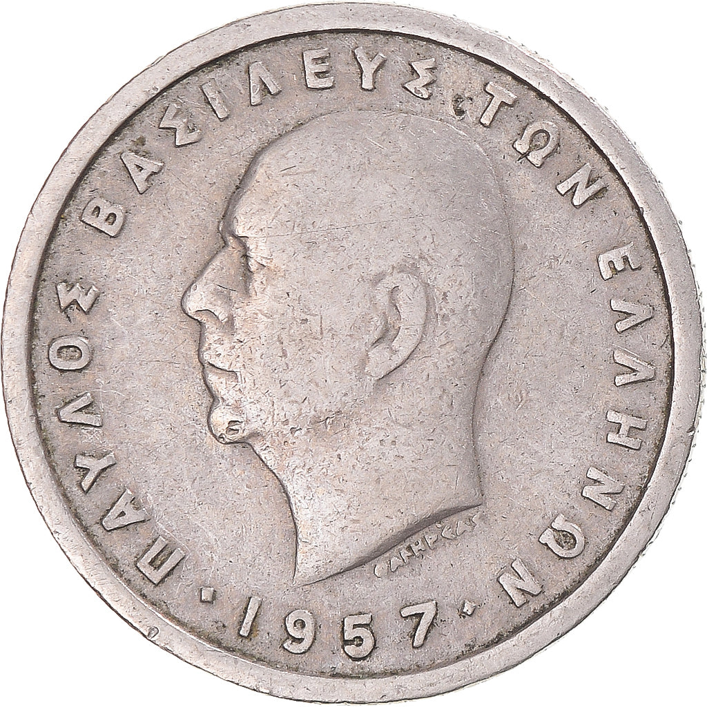 Coin, Greece, Drachma, 1957