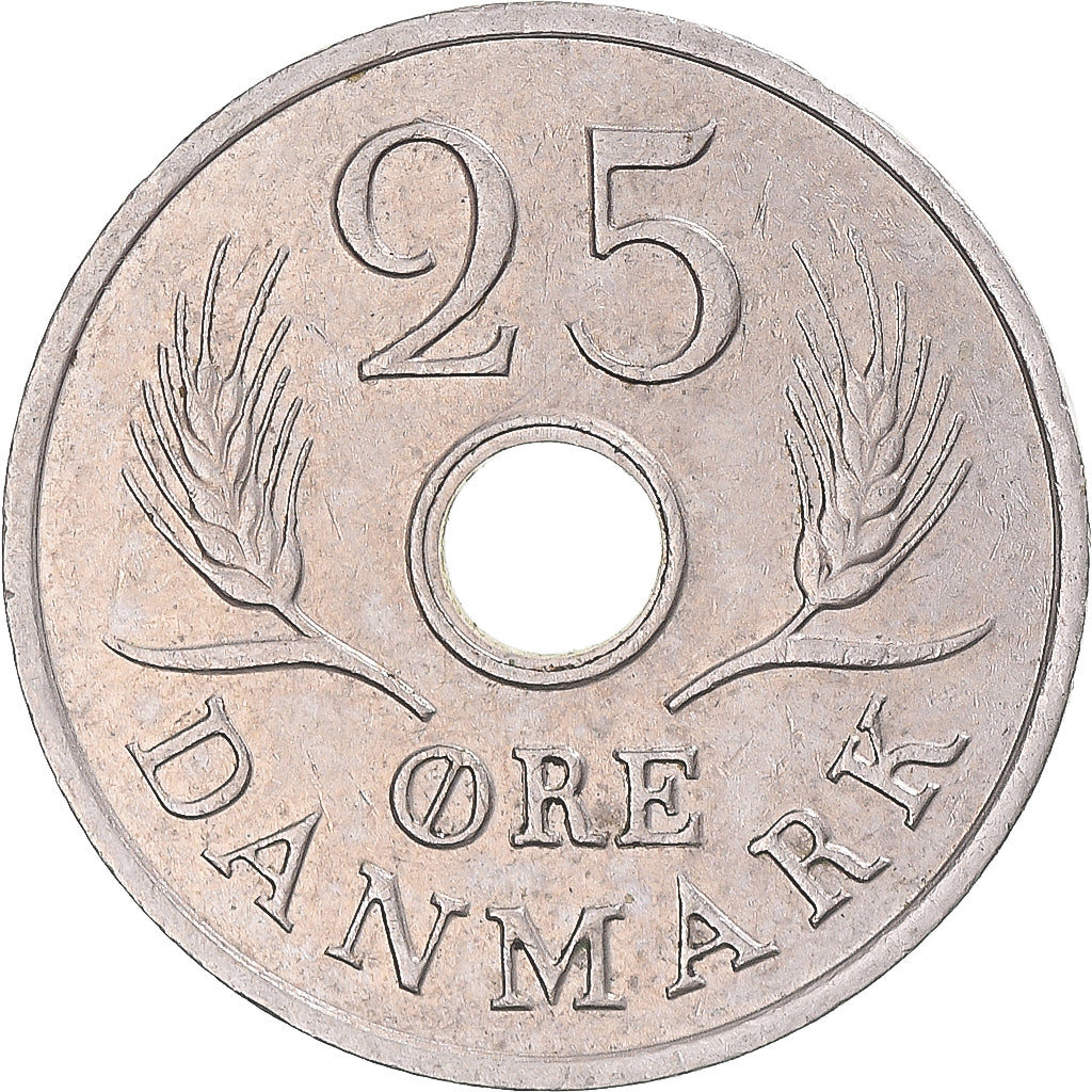 Monnaie, Danemark, 25 Öre, 1966