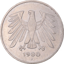 Moeda, Alemanha, 5 Mark, 1980