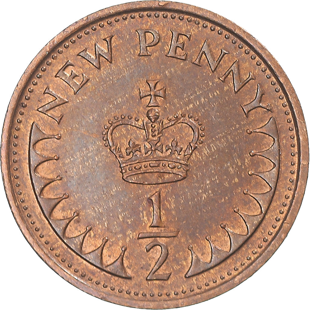 Münze, Großbritannien, 1/2 New Penny, 1979