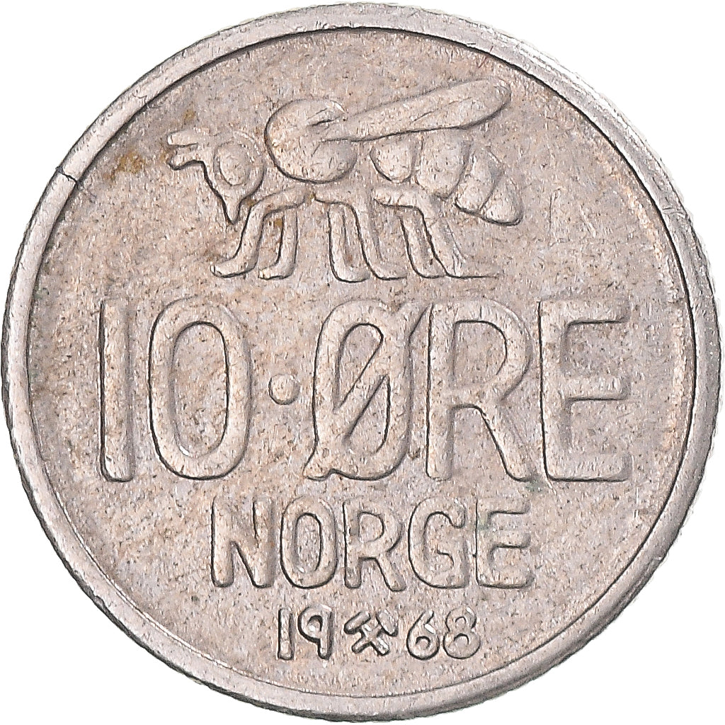 Coin, Norway, 10 Öre, 1968