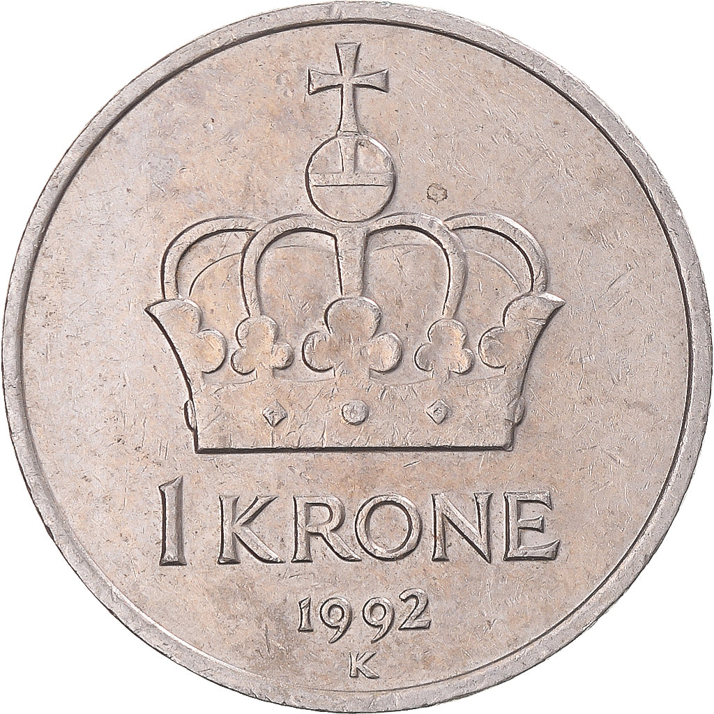 Monnaie, Norvège, Krone, 1992