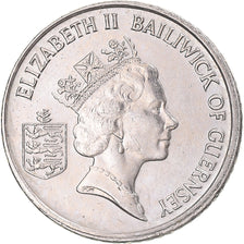 Munten, Guernsey, 5 Pence, 1992