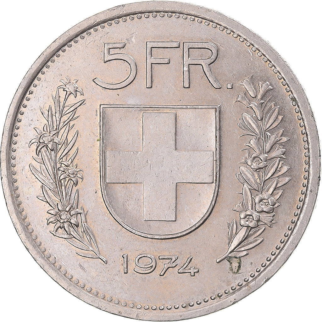 Munten, Zwitserland, 5 Francs, 1974