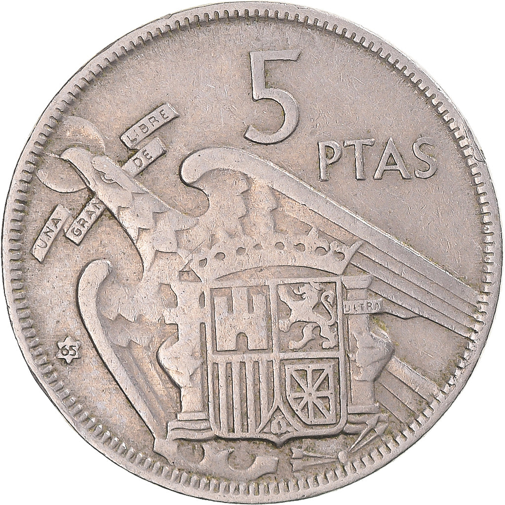 Moneda, España, 5 Pesetas, 1965