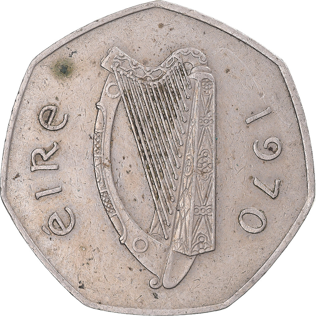 Moneta, Irlanda, 50 Pence, 1970
