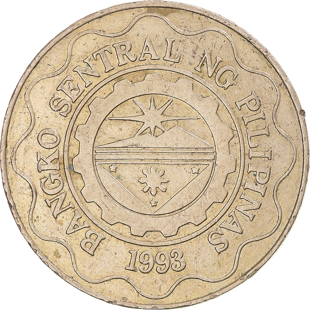 Coin, Philippines, 5 Piso, 1993