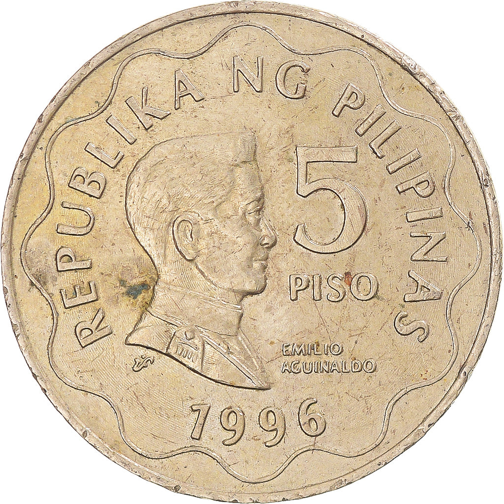 Coin, Philippines, 5 Piso, 1993