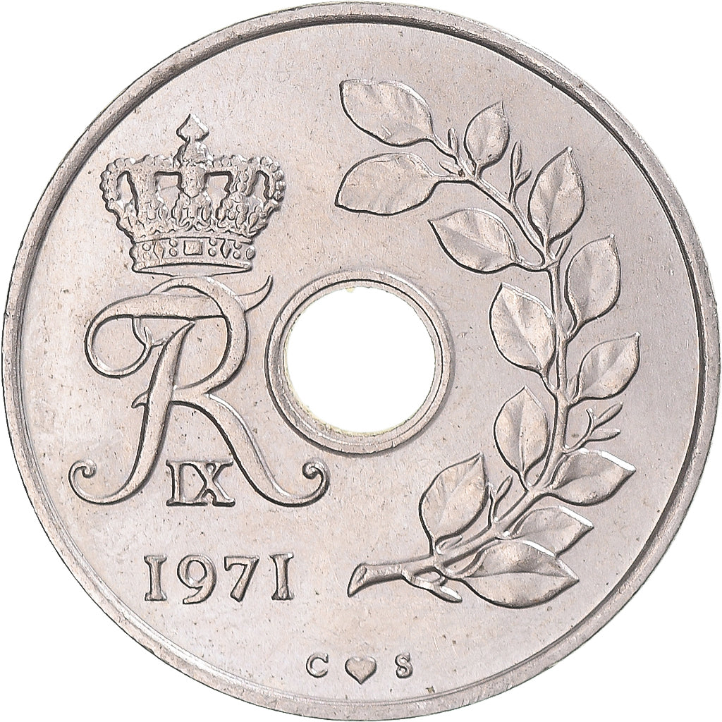 Moneda, Dinamarca, 25 Öre, 1971