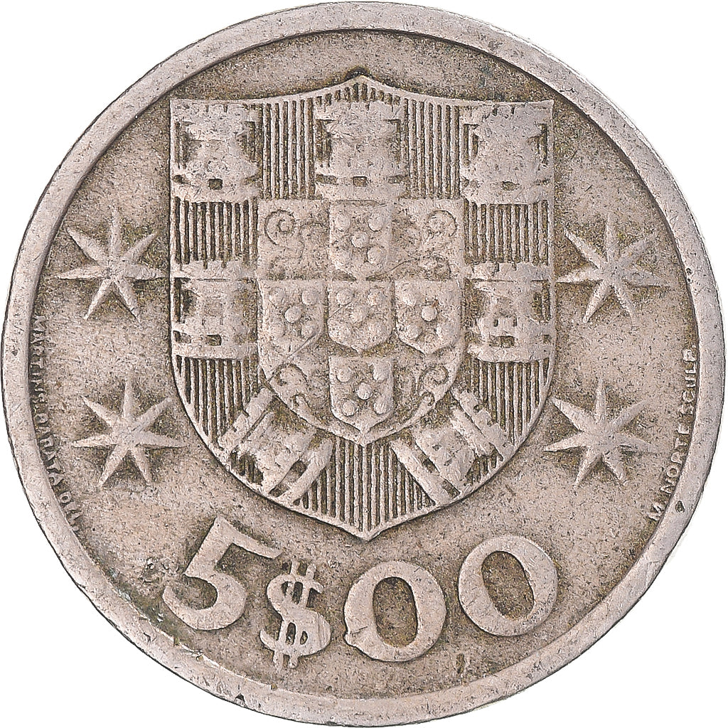 Monnaie, Portugal, 5 Escudos, 1965