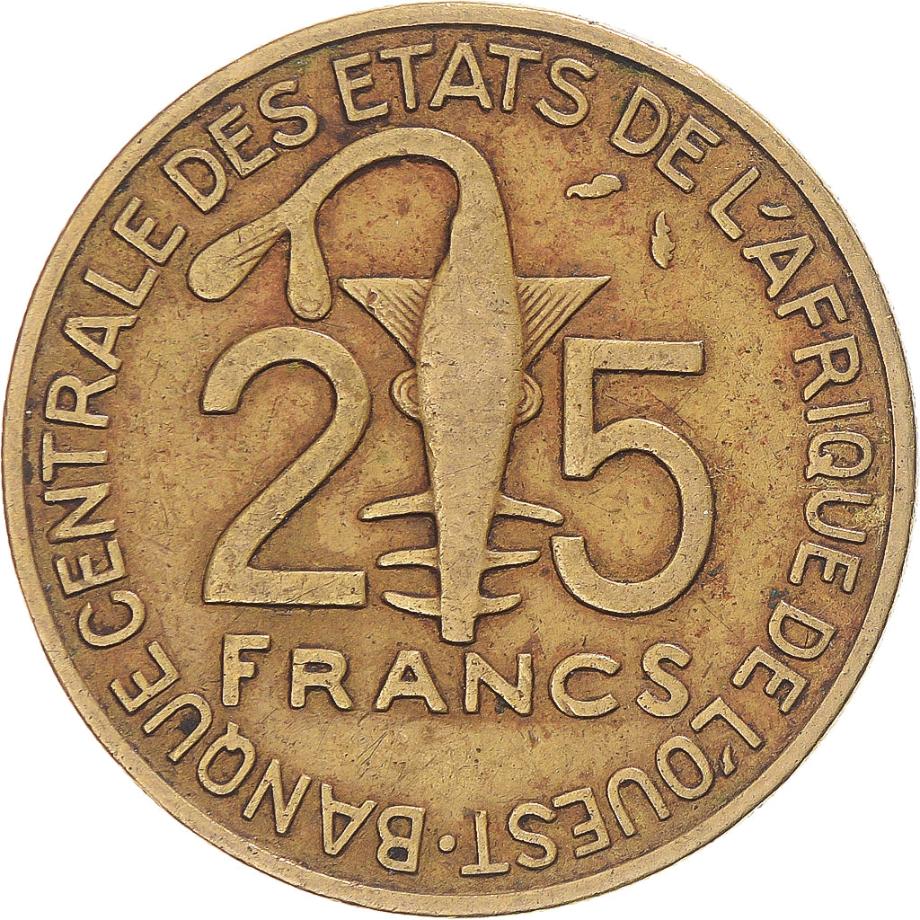 Coin, West African States, 25 Francs, 1975