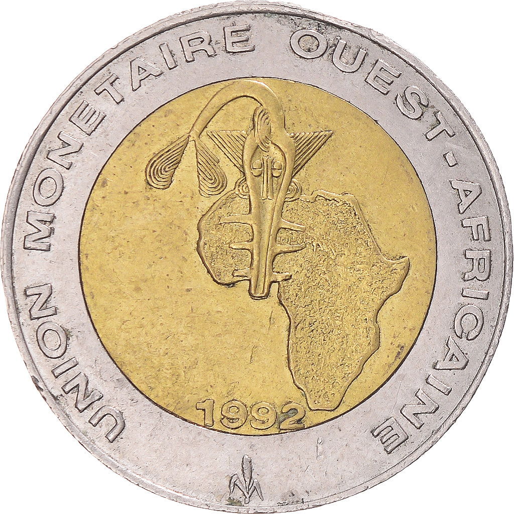 Moneda, África del Oeste, 250 Francs, 1992