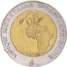 Moneda, África del Oeste, 250 Francs, 1992