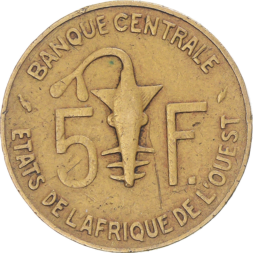 Moneda, Estados del África Occidental, 5 Francs, 1976