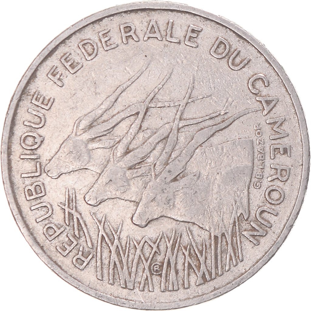 Coin, Cameroon, 100 Francs, 1972