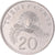 Münze, Singapur, 20 Cents, 1990