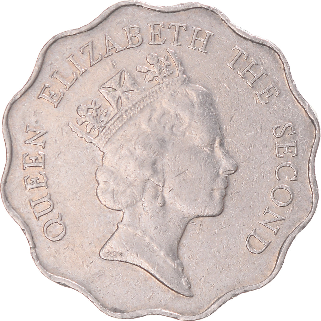Moneda, Hong Kong, 2 Dollars, 1988