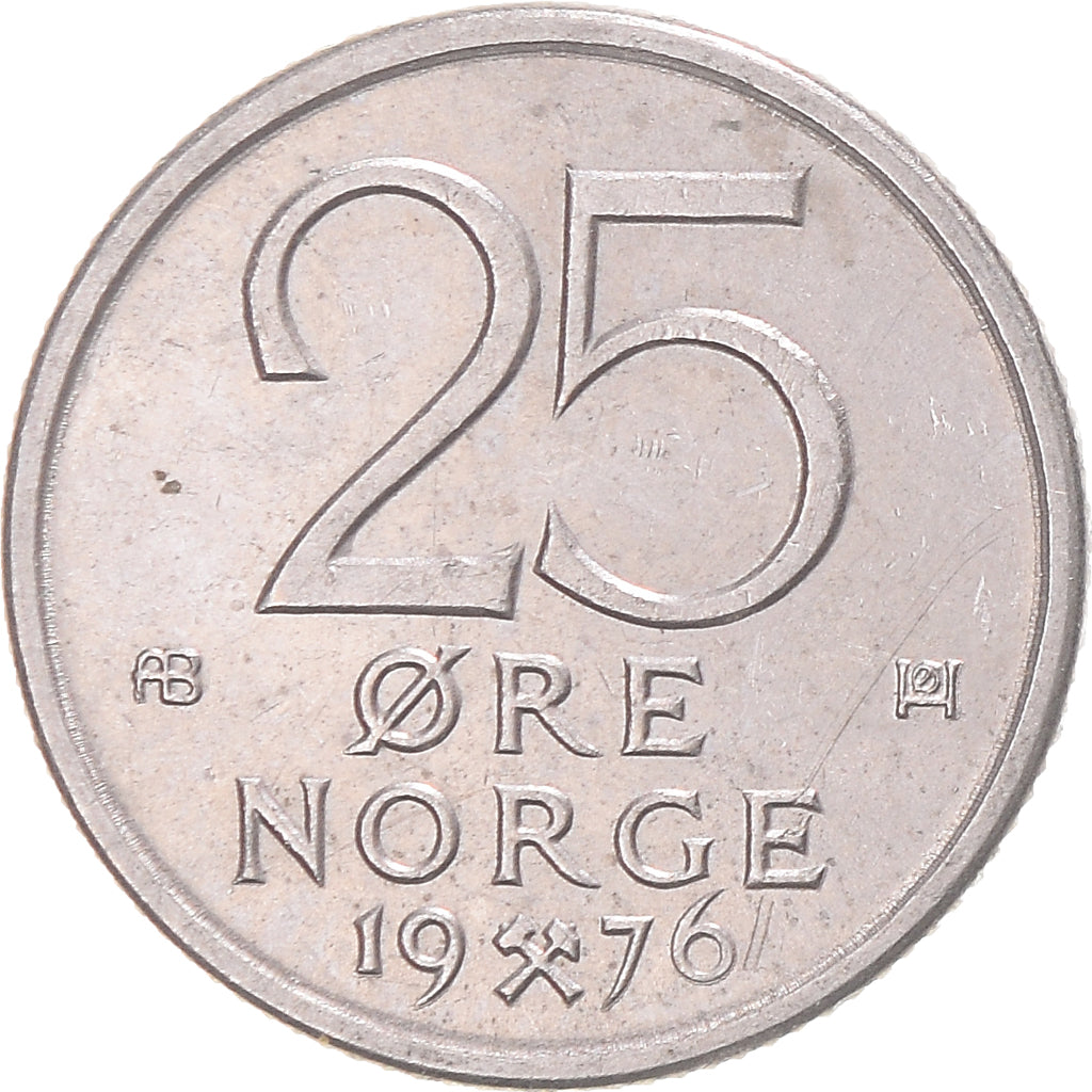 Monnaie, Norvège, 25 Öre, 1976