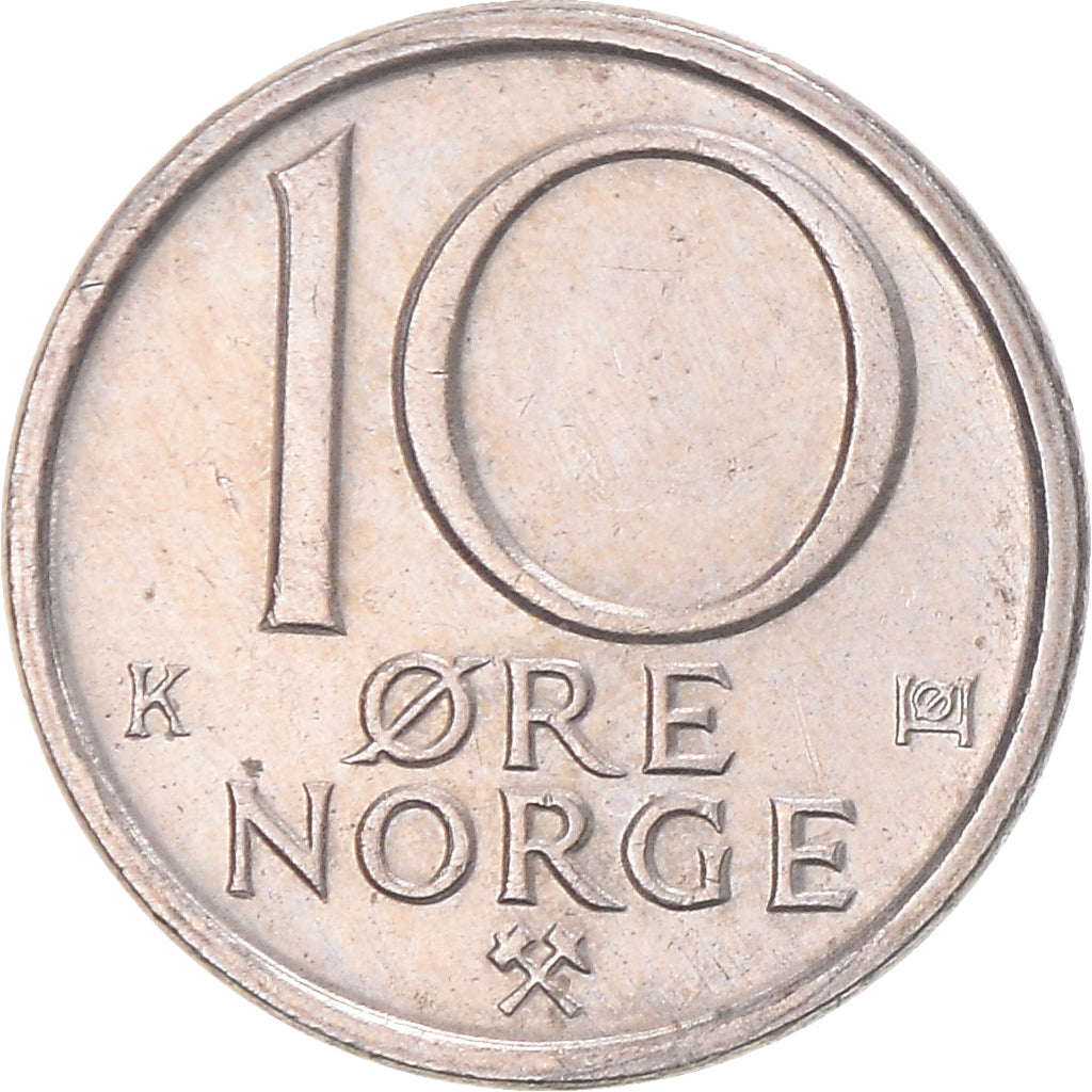 Moneda, Noruega, 10 Öre, 1986