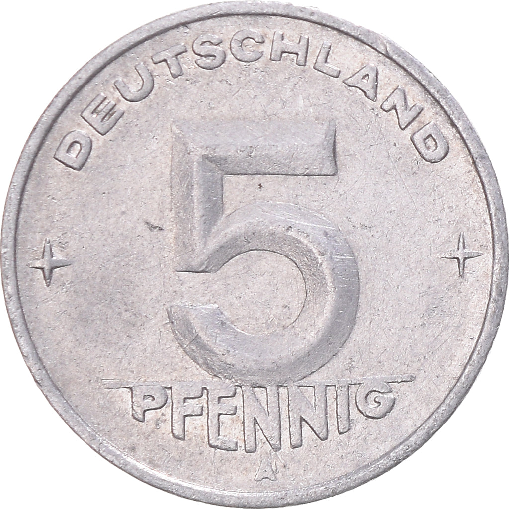 Moneda, REPÚBLICA DEMOCRÁTICA ALEMANA, 5 Pfennig, 1950