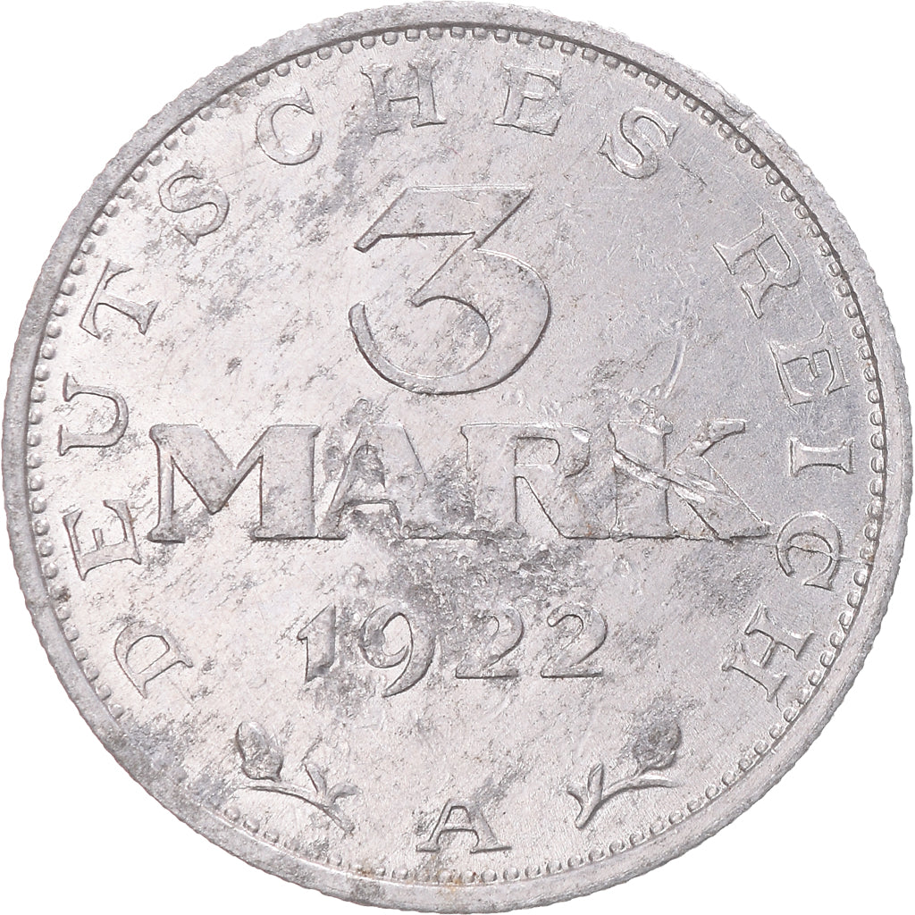 Monnaie, Allemagne, 3 Mark, 1922
