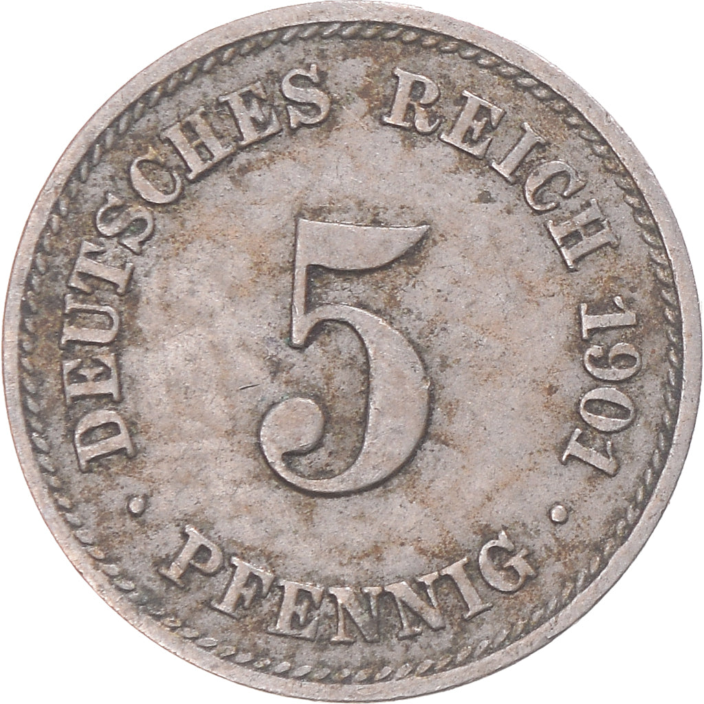 Coin, Germany, 5 Pfennig, 1901