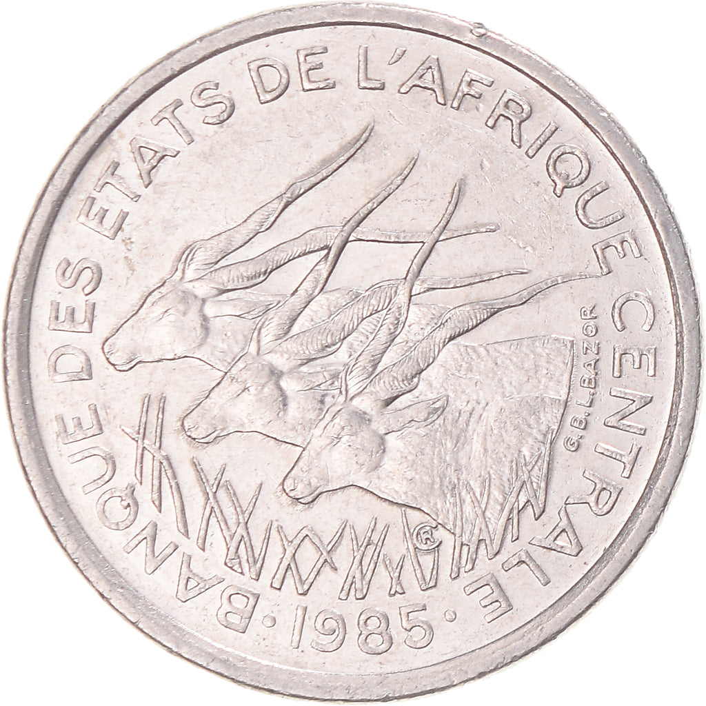 Moneta, Państwa Afryki Środkowej, 50 Francs, 1985