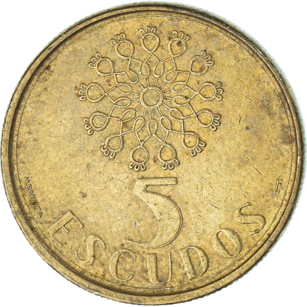 Monnaie, Portugal, 5 Escudos, 1988