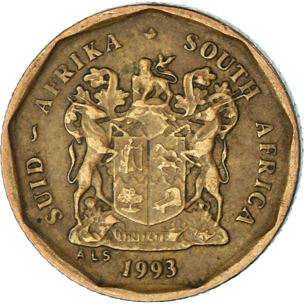 Coin, South Africa, 10 Cents, 1993
