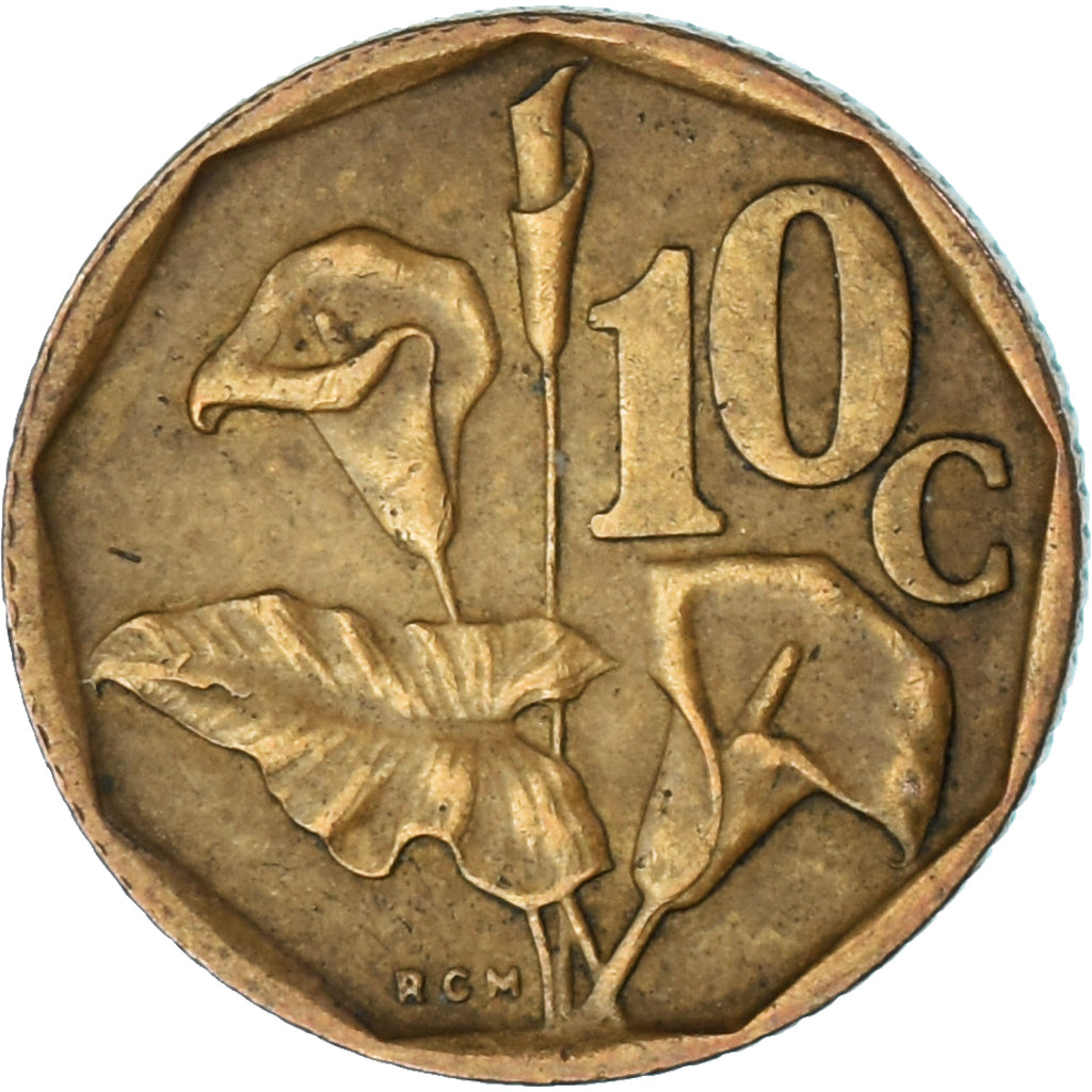 Coin, South Africa, 10 Cents, 1993