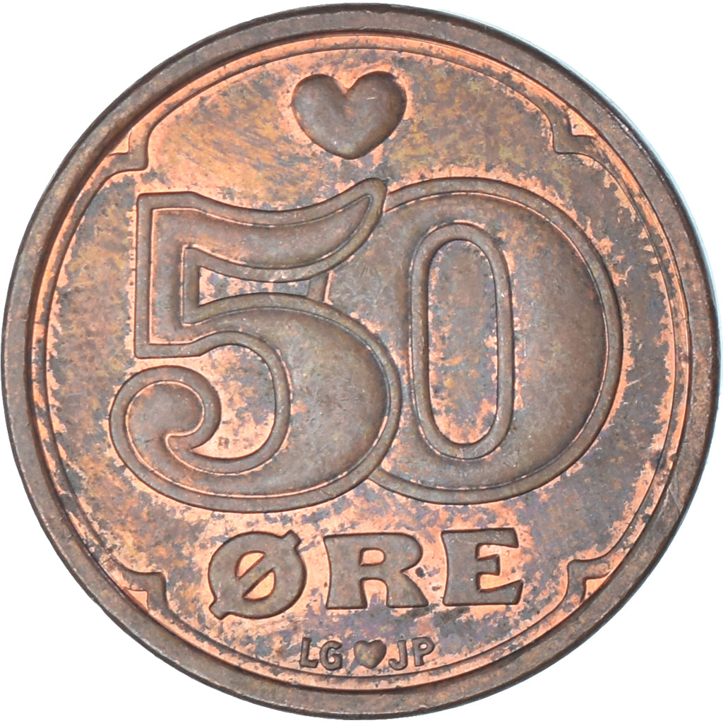 Monnaie, Danemark, 50 Öre, 1990