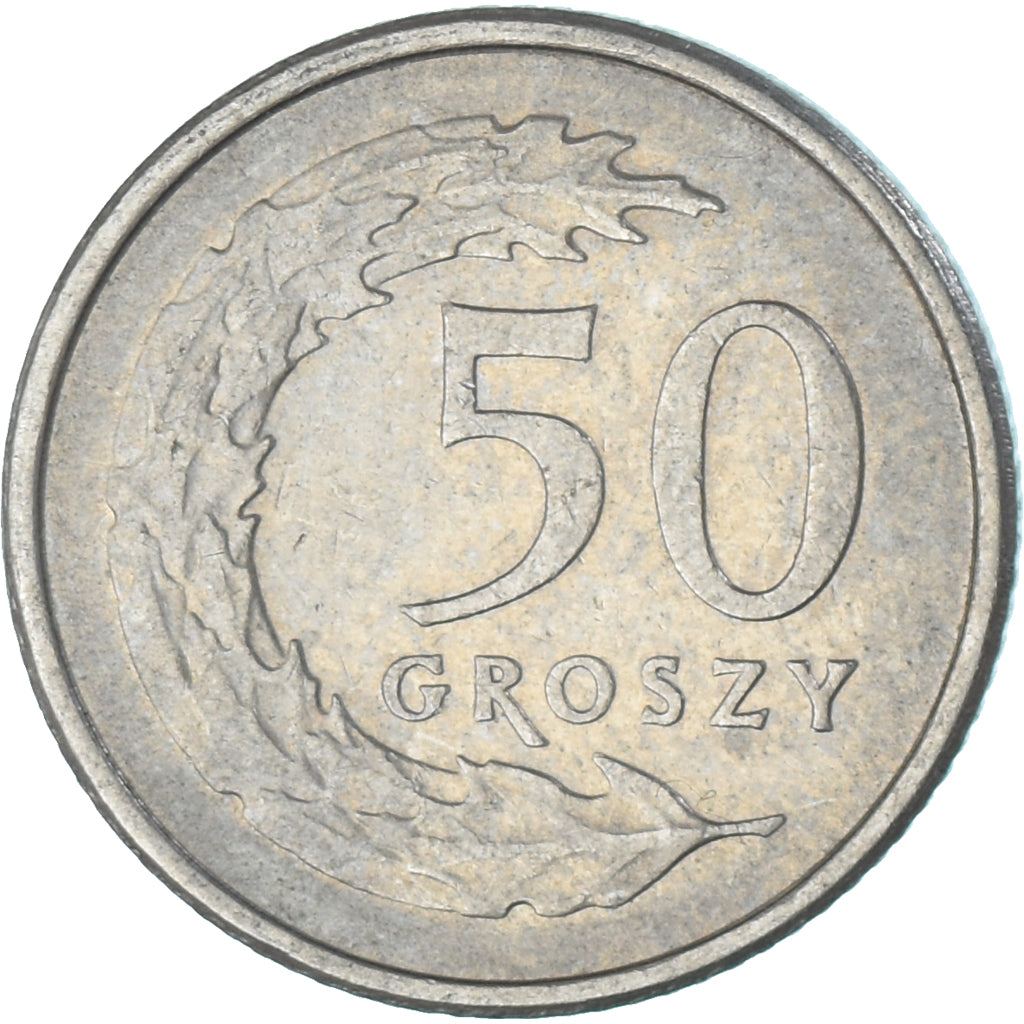 Moneta, Polonia, 50 Groszy, 1992