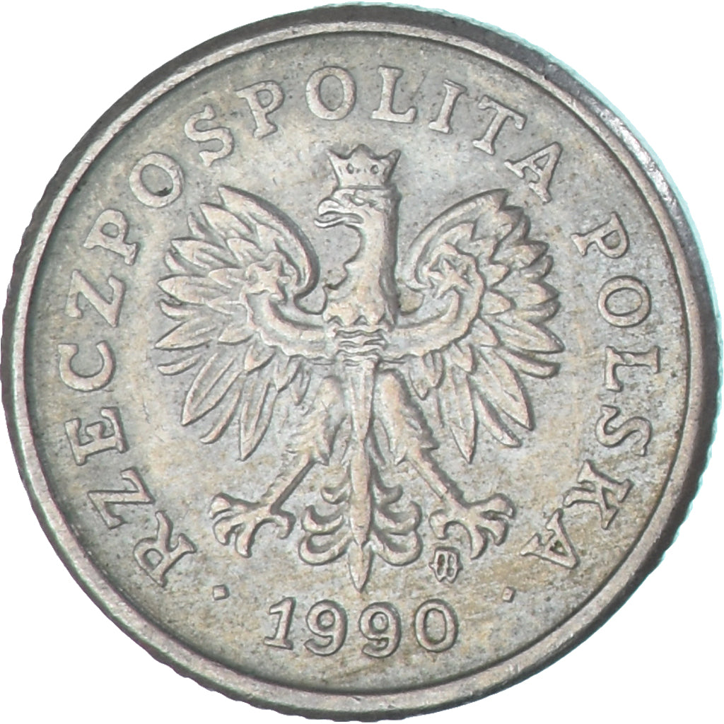 Moneta, Polonia, 10 Groszy, 1990