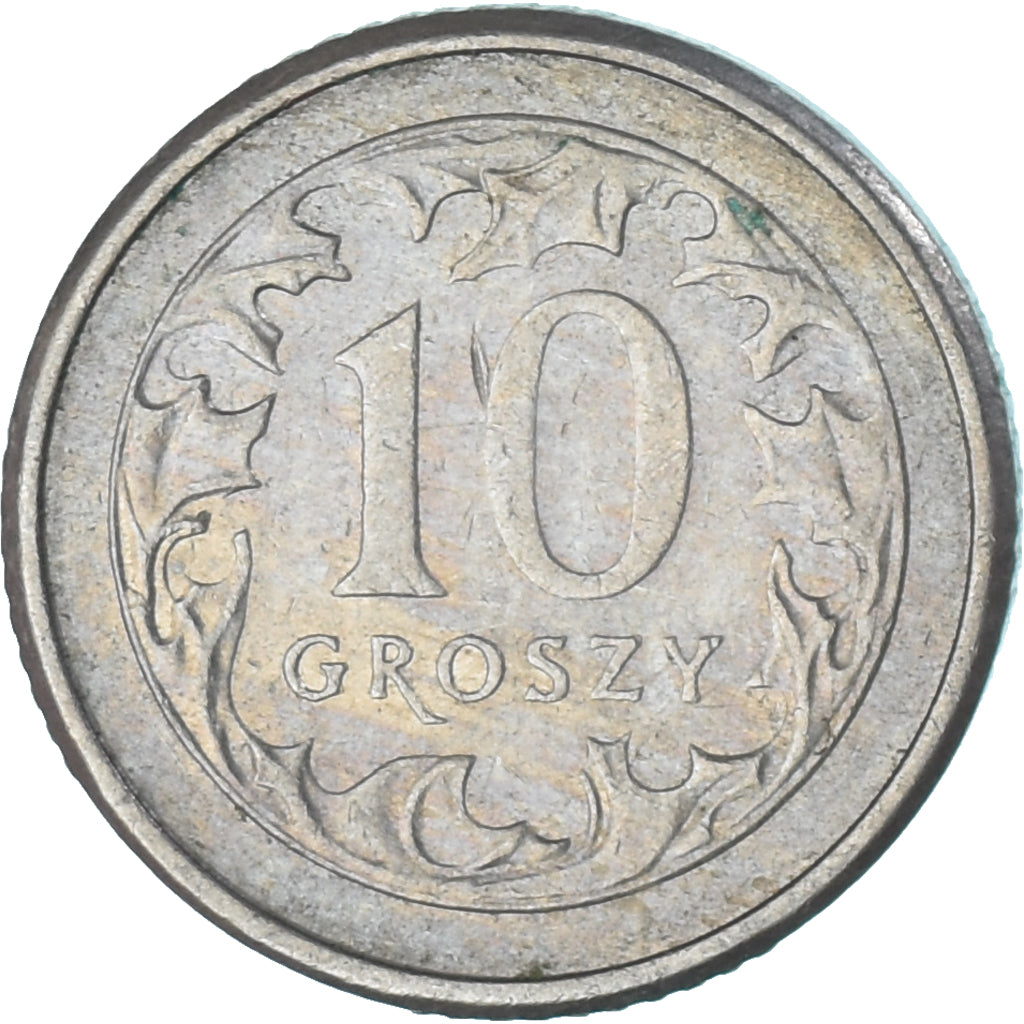 Moneta, Polonia, 10 Groszy, 1990