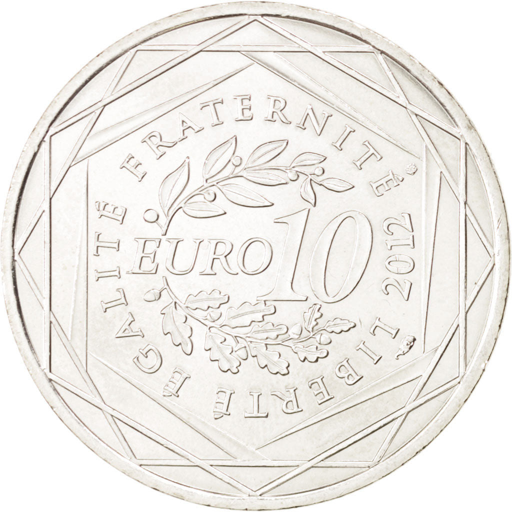 Coin, France, 10 Euro, 2012, MS(60-62), Silver, KM:1867
