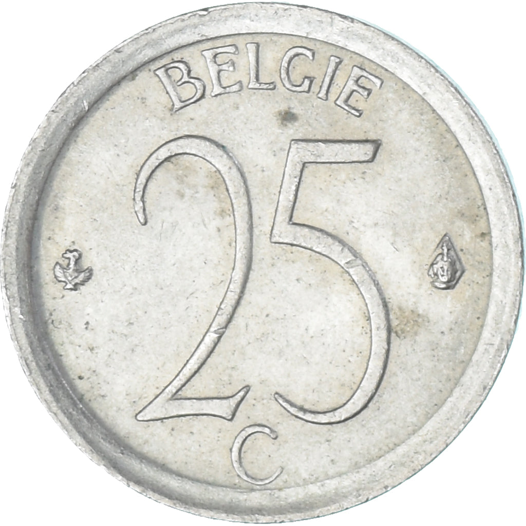Moeda, Bélgica, 25 Centimes, 1971