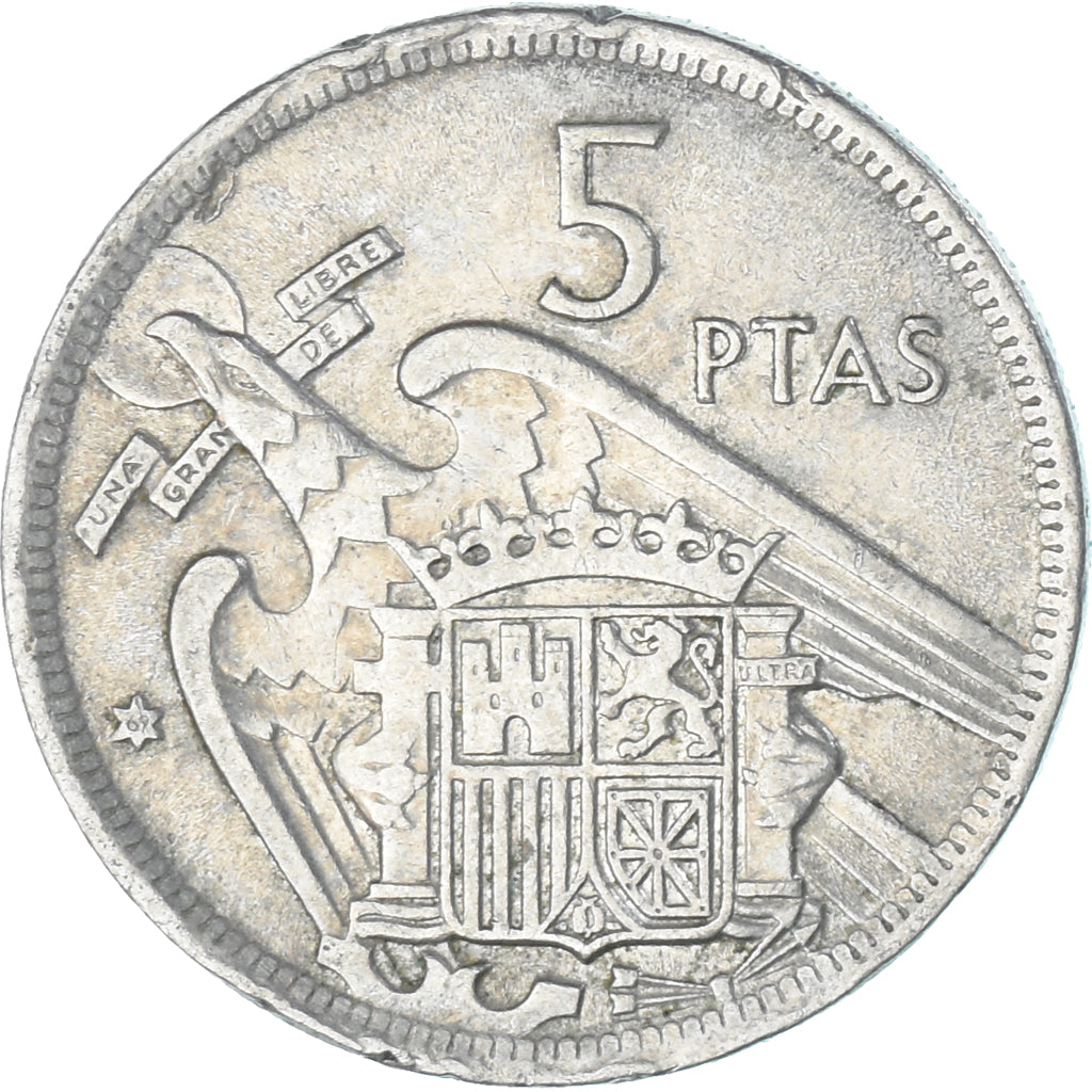 Munten, Spanje, 5 Pesetas, 1969
