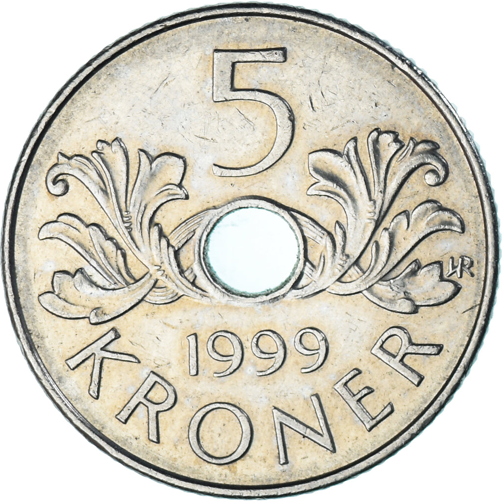Moneta, Norwegia, 5 Kroner, 1999