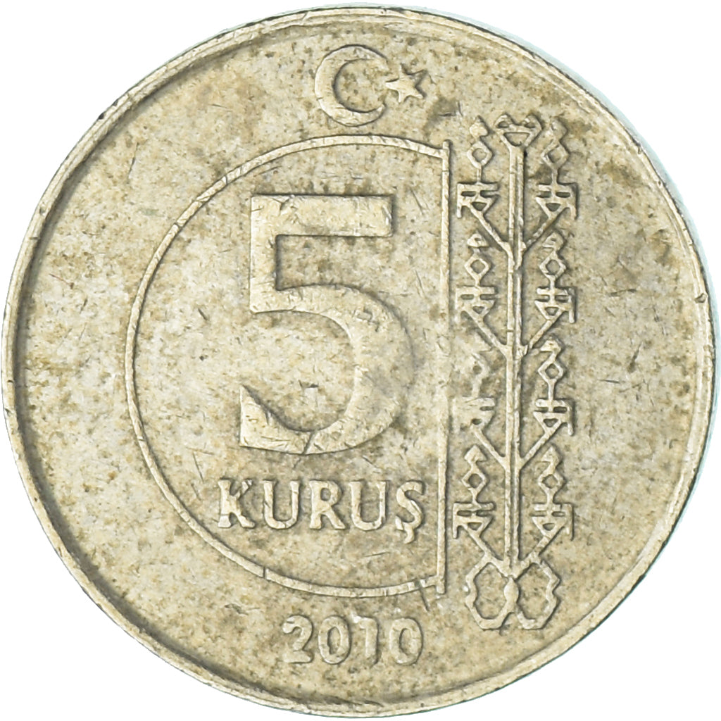 Moneta, Turcja, 5 Kurus, 2010